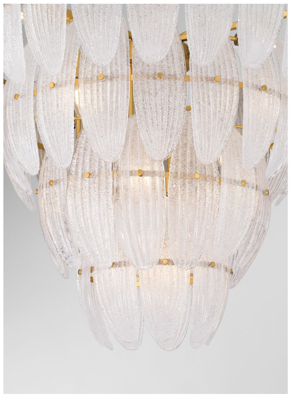 Image 5 Metropolitan Marclaire 15-Lt 32.75-in Brass Pendant with Clear Glass Shades more views