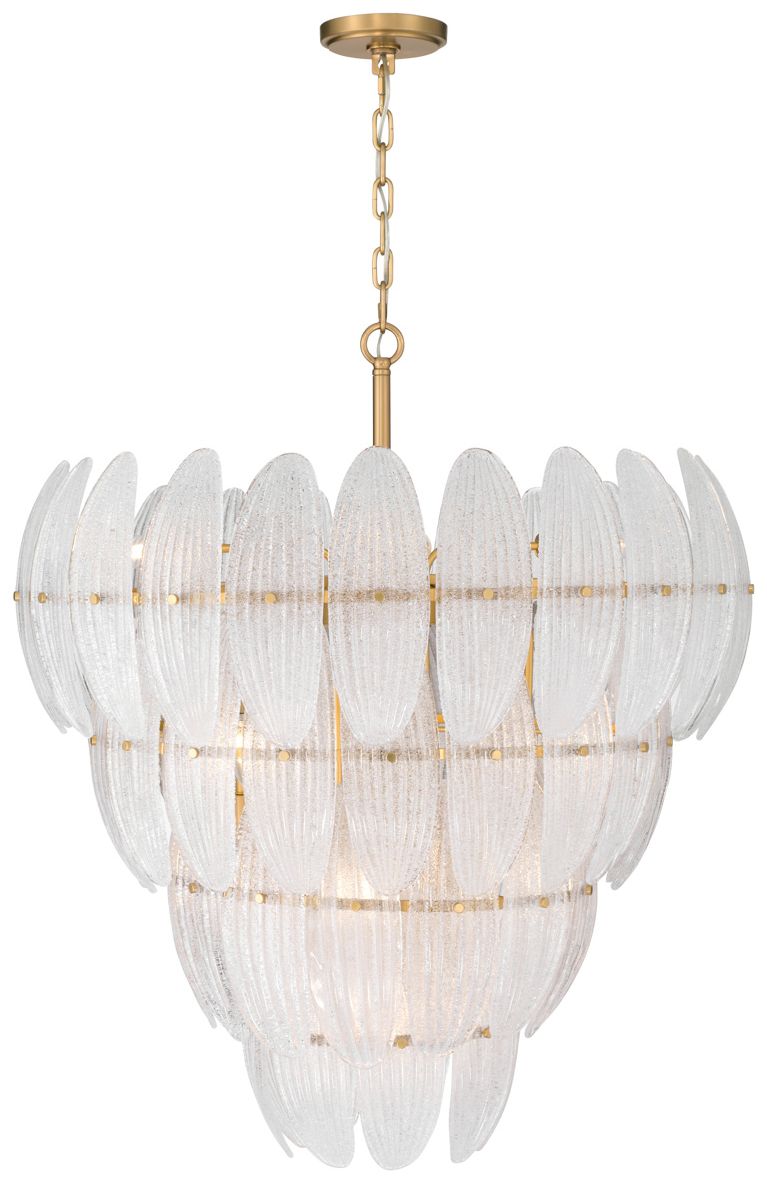 Image 6 Metropolitan Marclaire 15-Lt 32.75-in Brass Pendant with Clear Glass Shades more views