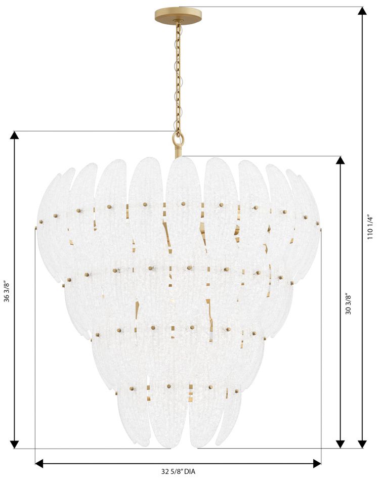 Image 7 Metropolitan Marclaire 15-Lt 32.75-in Brass Pendant with Clear Glass Shades more views