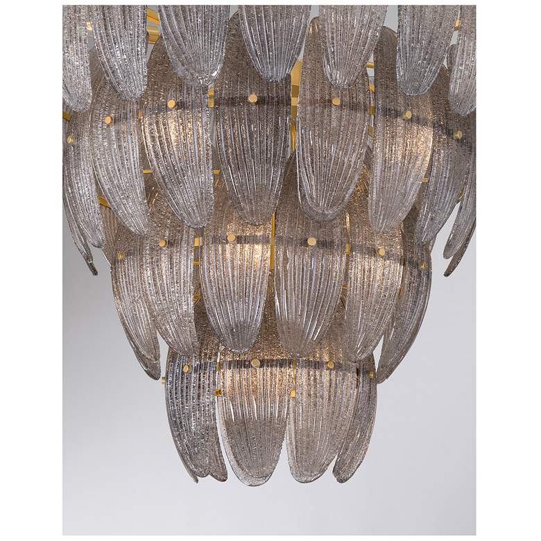 Metropolitan Marclaire 15-Lt 32.75-in Brass Pendant with Grey Glass ...