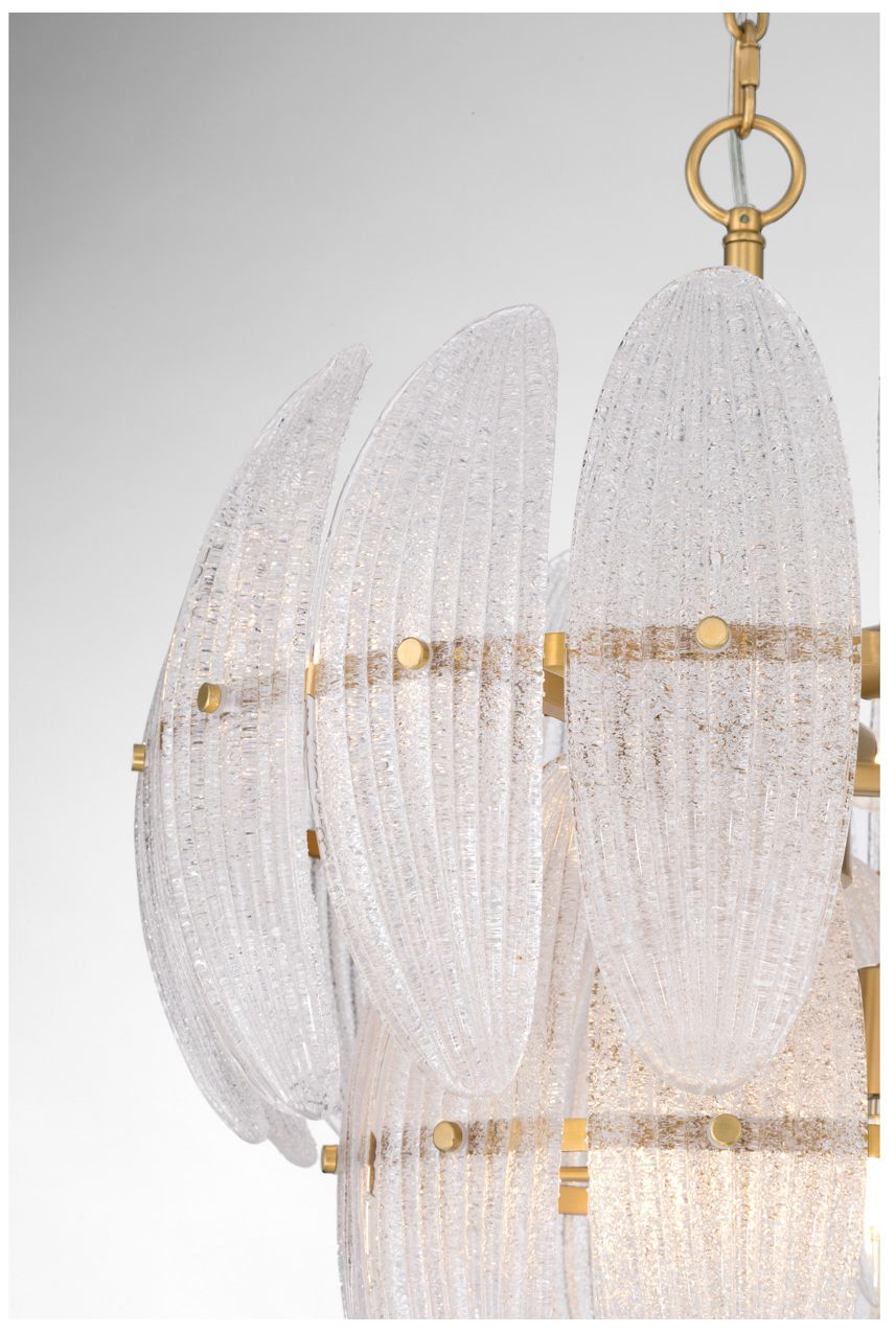 Image 5 Metropolitan Marclaire 6-Lt 19.75-in Brass Pendant with Clear Glass Shades more views
