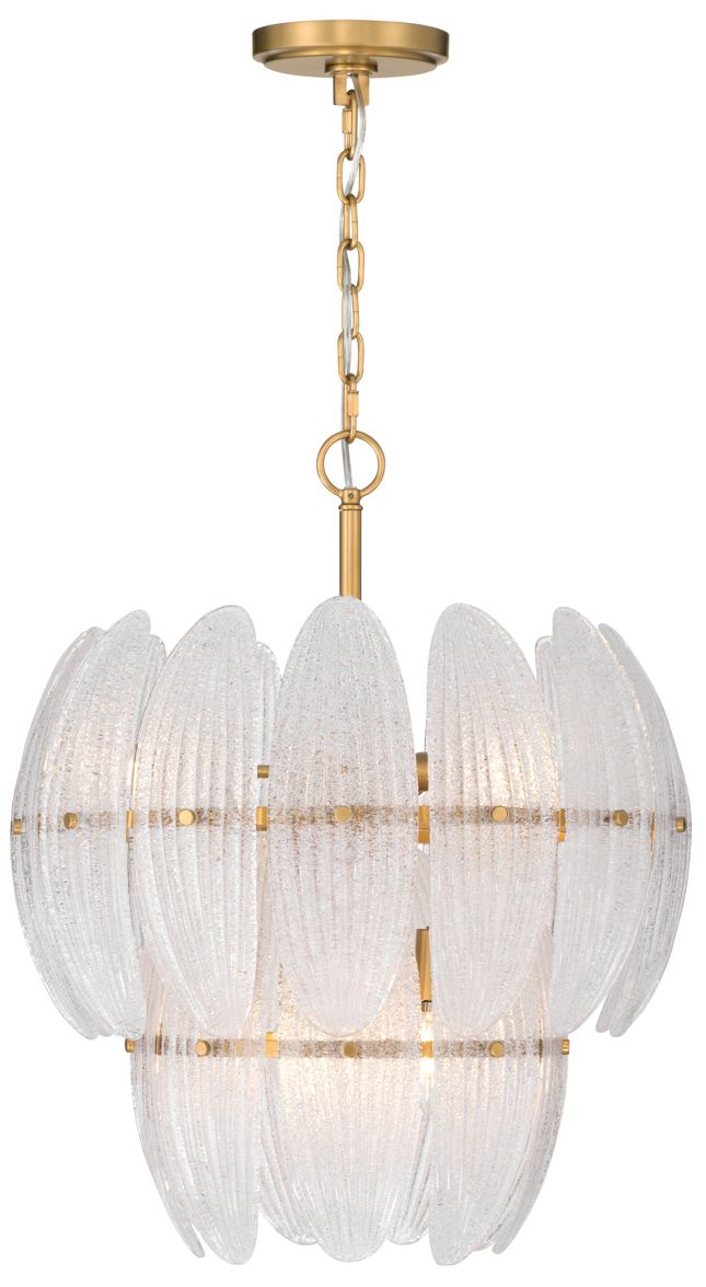 Image 6 Metropolitan Marclaire 6-Lt 19.75-in Brass Pendant with Clear Glass Shades more views