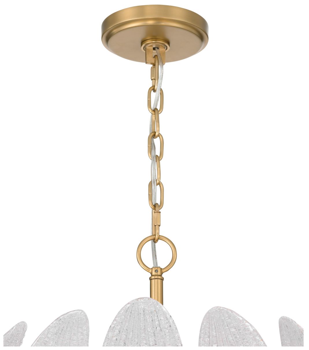 Image 7 Metropolitan Marclaire 6-Lt 19.75-in Brass Pendant with Clear Glass Shades more views