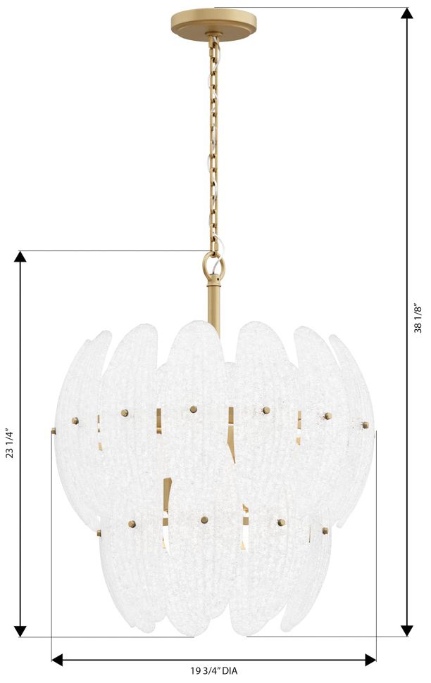 Metropolitan Marclaire 6-Lt 19.75-in Brass Pendant with Clear Glass Shades