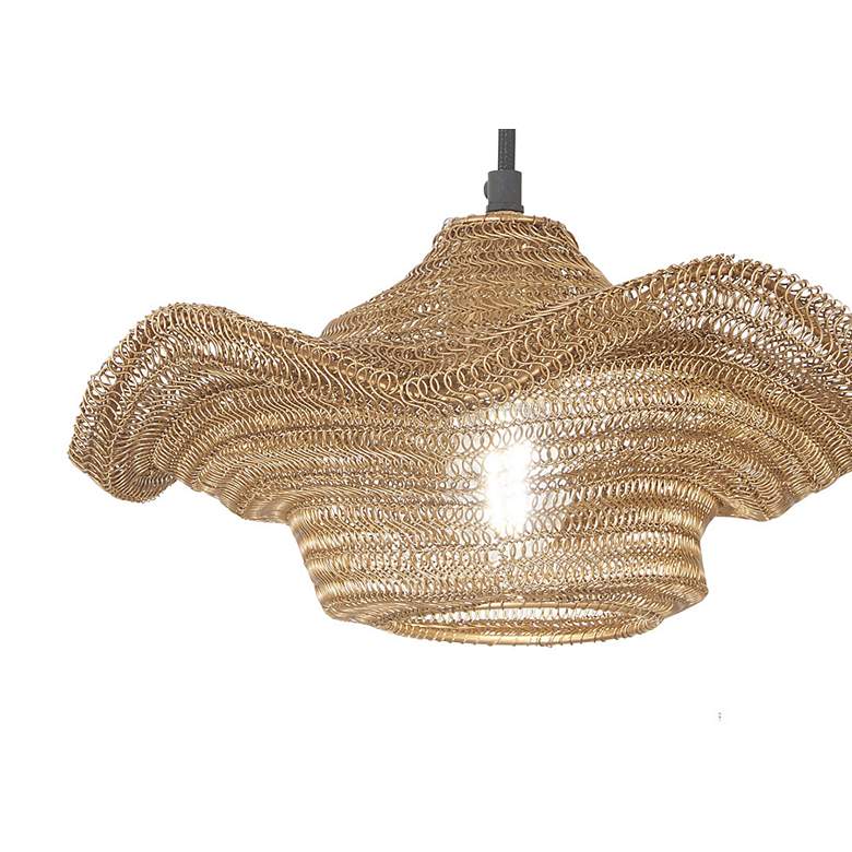 Image 4 Metropolitan Marseille 12" Wide Gilded Brass Mini Pendant more views