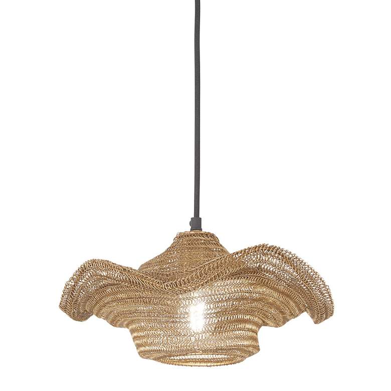 Image 5 Metropolitan Marseille 12" Wide Gilded Brass Mini Pendant more views