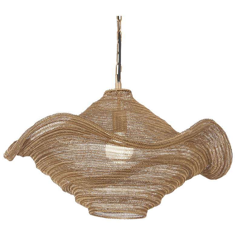 Image 2 Metropolitan Marseille 24" Wide Gilded Brass Pendant Light