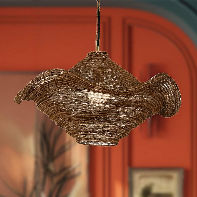 Image 1 Metropolitan Marseille 24" Wide Gilded Brass Pendant Light
