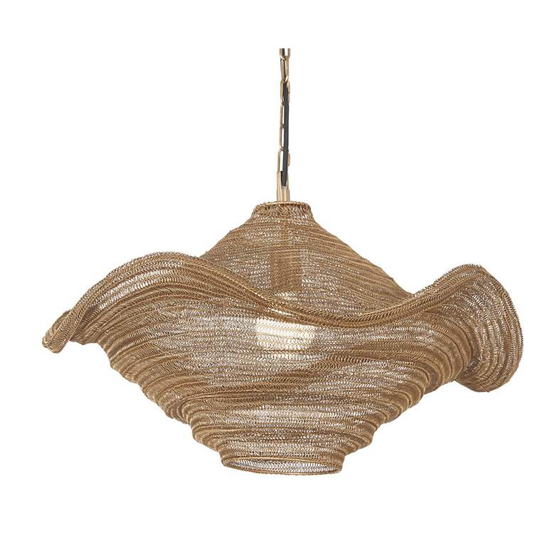 Image 6 Metropolitan Marseille 24" Wide Gilded Brass Pendant Light more views