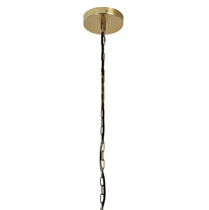 Image 5 Metropolitan Marseille 3-Lt 44in Gilded Brass Pendant with Metal Mesh Shade more views