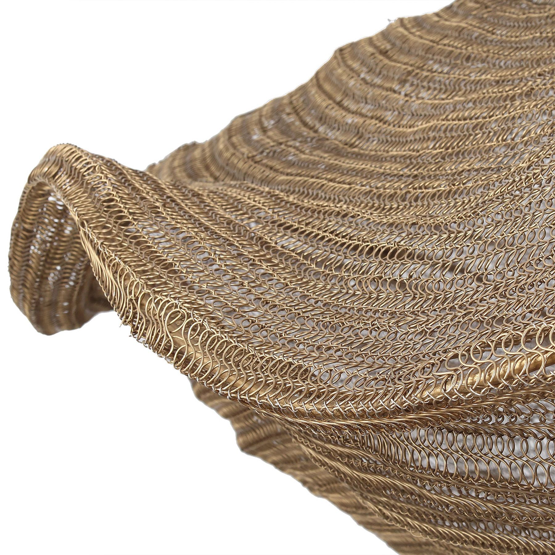 Metropolitan Marseille 3-Lt 44in Gilded Brass Pendant with Metal Mesh Shade in scene