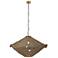 Metropolitan Marseille 44" Wide Gilded Brass 3-Light Pendant