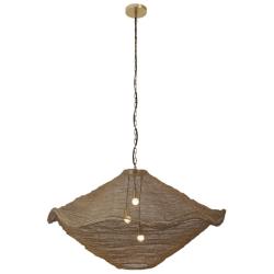 Metropolitan Marseille 44" Wide Gilded Brass 3-Light Pendant