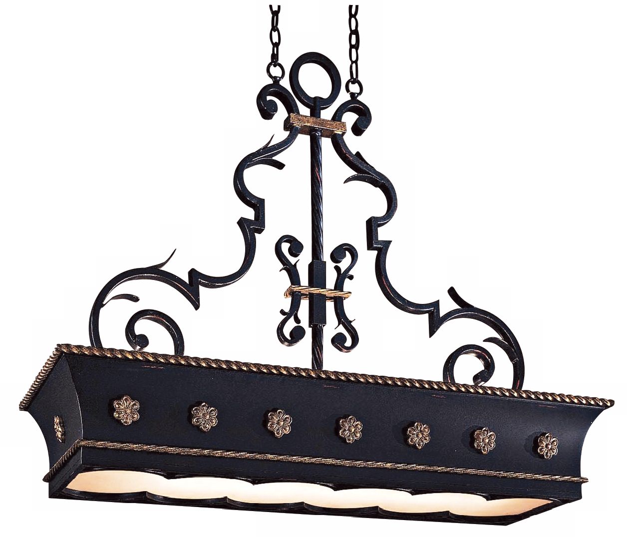 Image 2 Metropolitan Montparnasse 12-Light 46.5-in Black and Gold Linear Chandelier