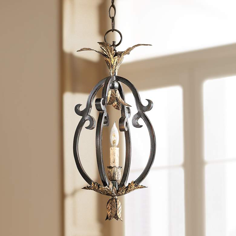 Image 1 Metropolitan Montparnasse 9" Wide French Black Mini Pendant