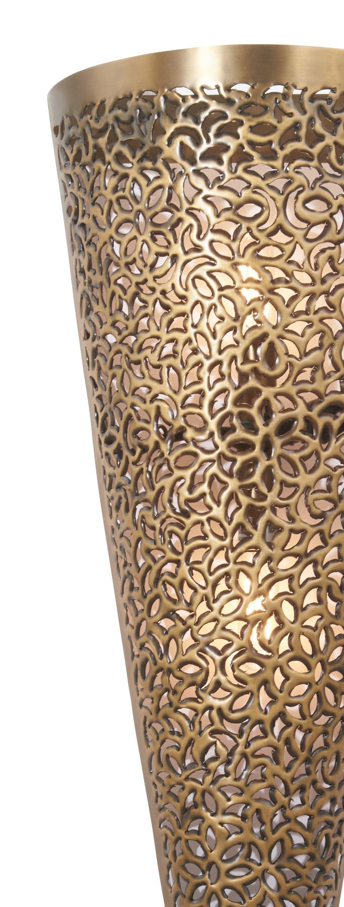 Image 3 Metropolitan Moradabad 2-Lt 10-in Gilded Brass Wall Sconce with Metal Shade more views