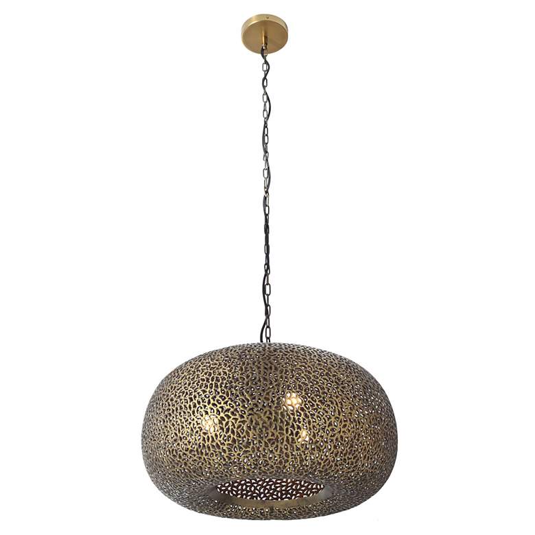 Image 4 Metropolitan Moradabad 3-Light 25.5-in Gilded Brass Pendant more views