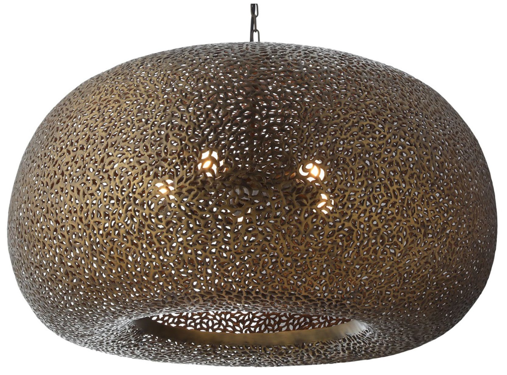 Image 3 Metropolitan Moradabad 5-Light 35-in Gilded Brass Pendant with Metal Shade more views