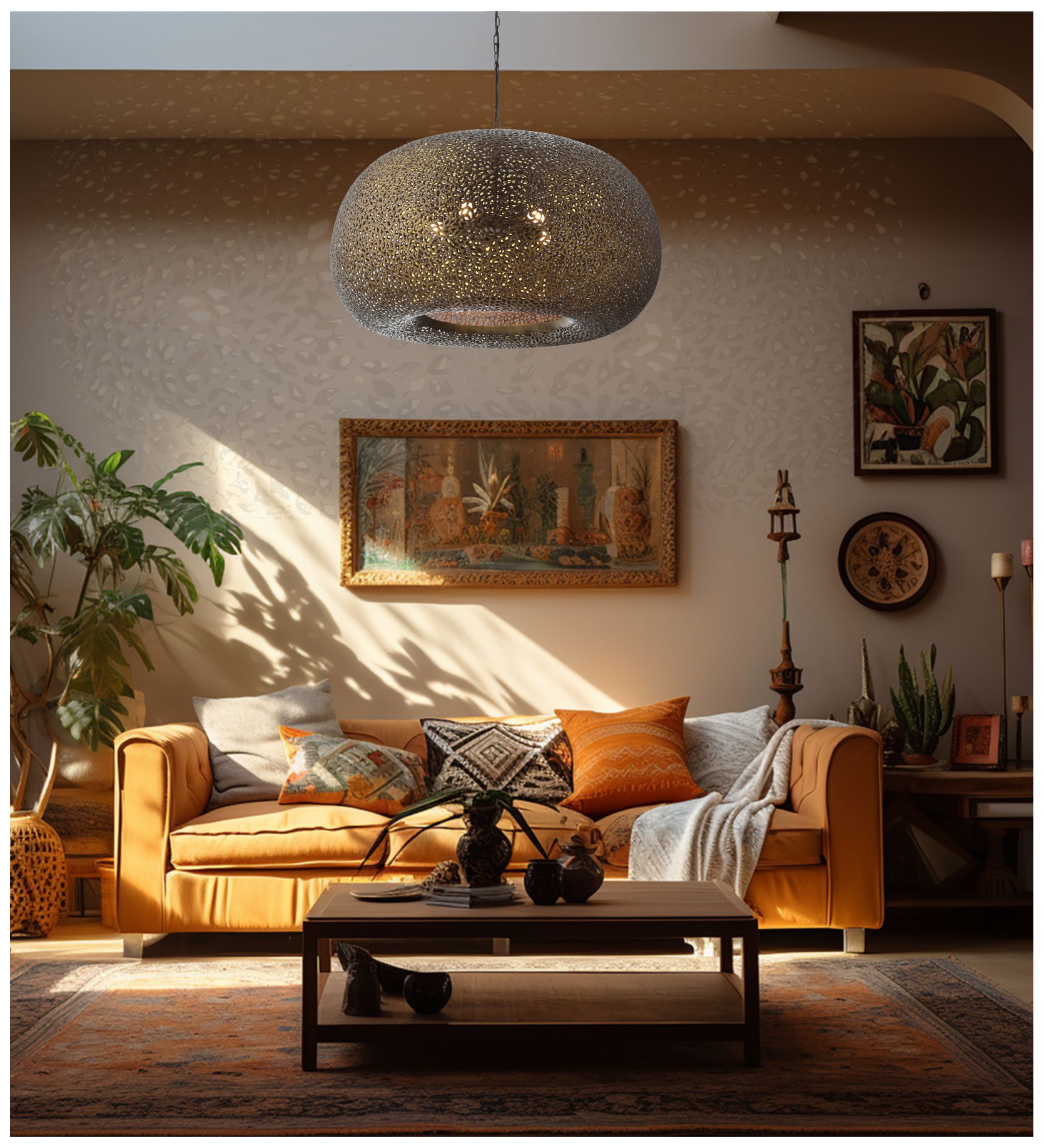 Image 6 Metropolitan Moradabad 5-Light 35-in Gilded Brass Pendant with Metal Shade more views