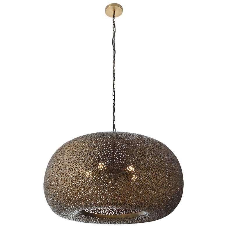 Image 2 Metropolitan Moradabad 5-Light 35-in Gilded Brass Pendant
