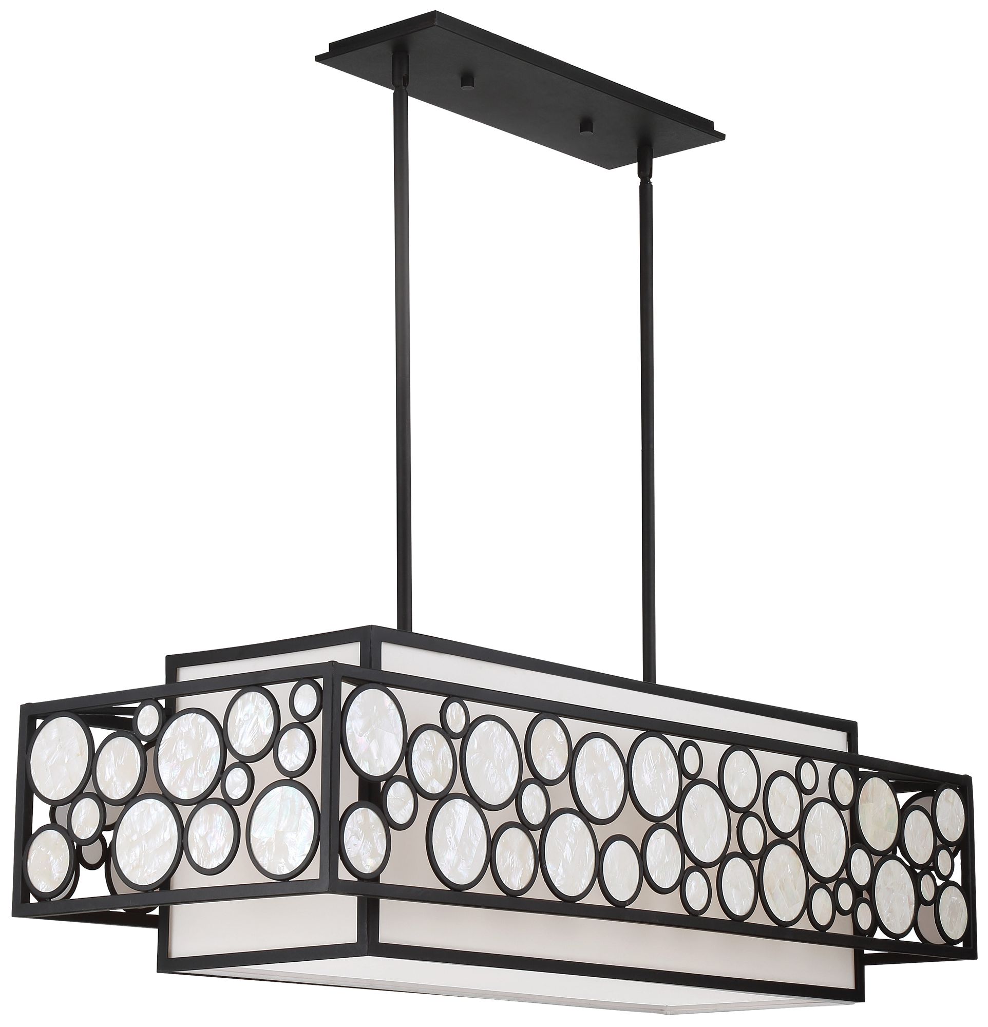 Metropolitan Mosaic 4-Light Oil Rubbed Bronze Island Light