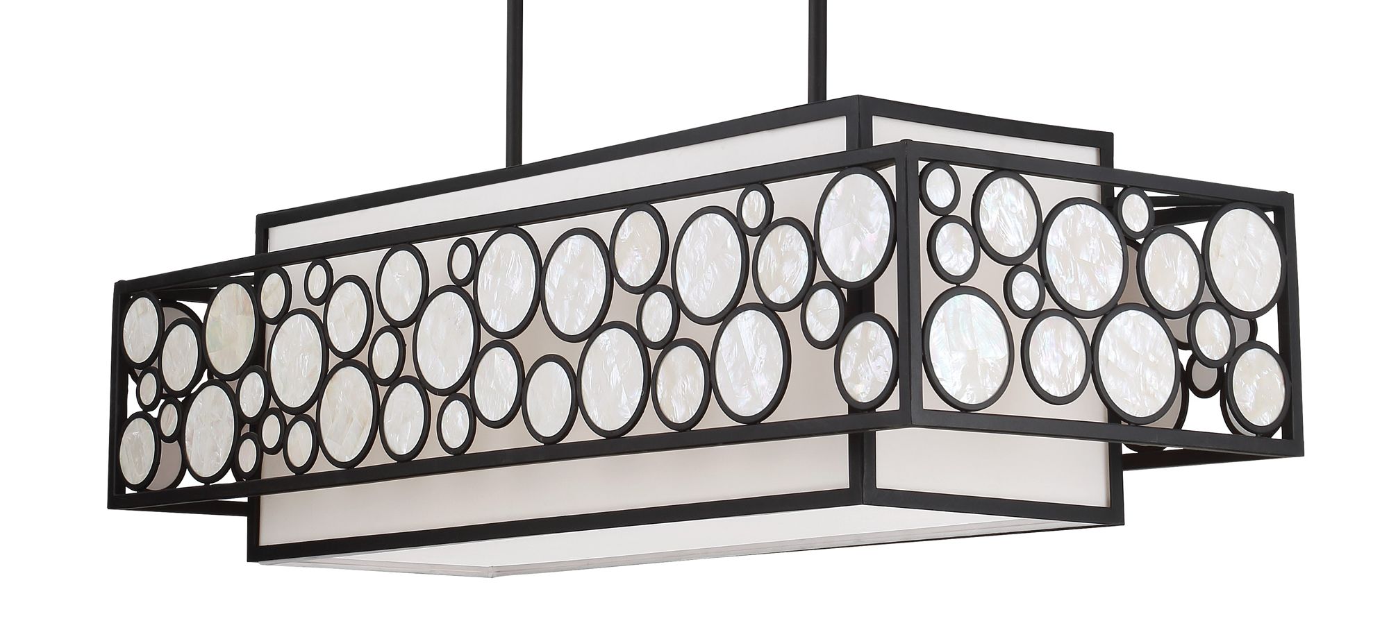 Image 3 Metropolitan Mosaic 4-Light Oil Rubbed Bronze Island Light more views