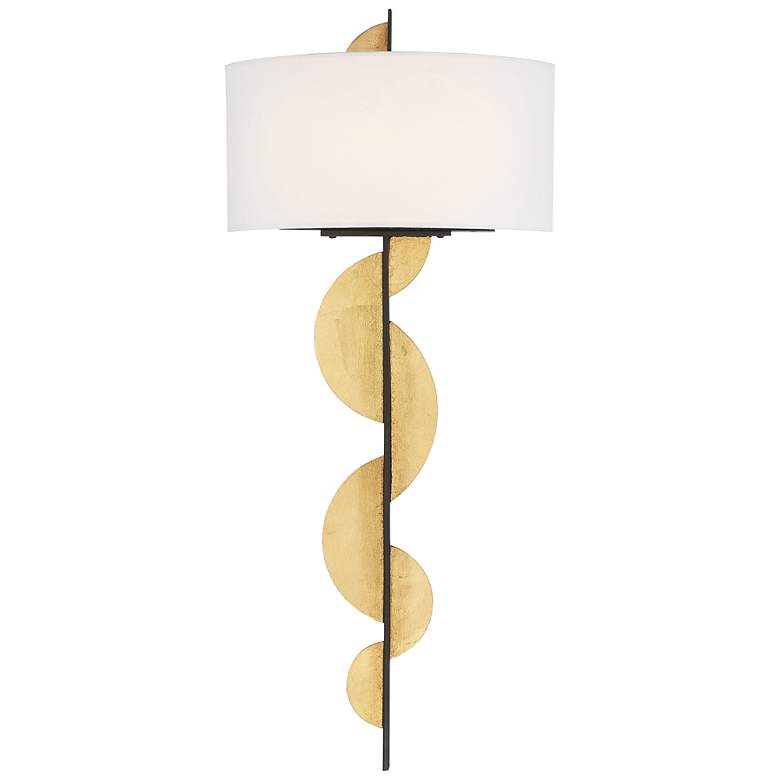 Image 1 Metropolitan Navia 27 1/2 inch High Gold Leaf LED Wall Sconce