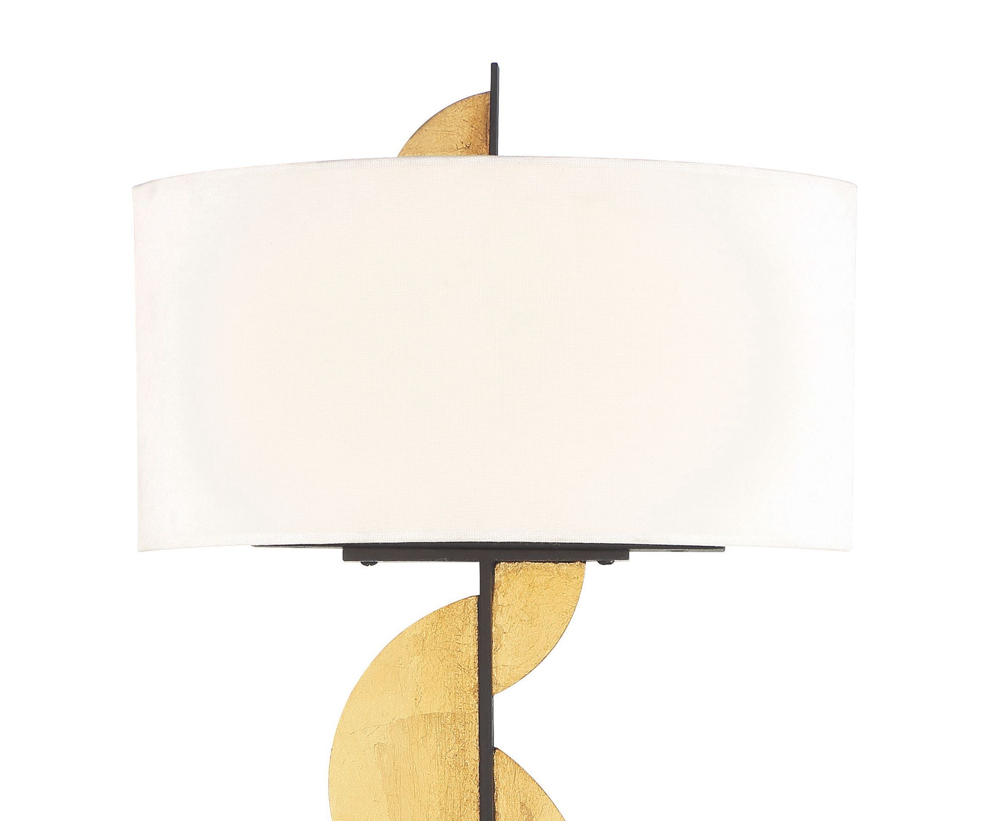Image 2 Metropolitan Navia LED 2-Light Sand Coal and Ardent Gold Leaf Wall Sconce more views