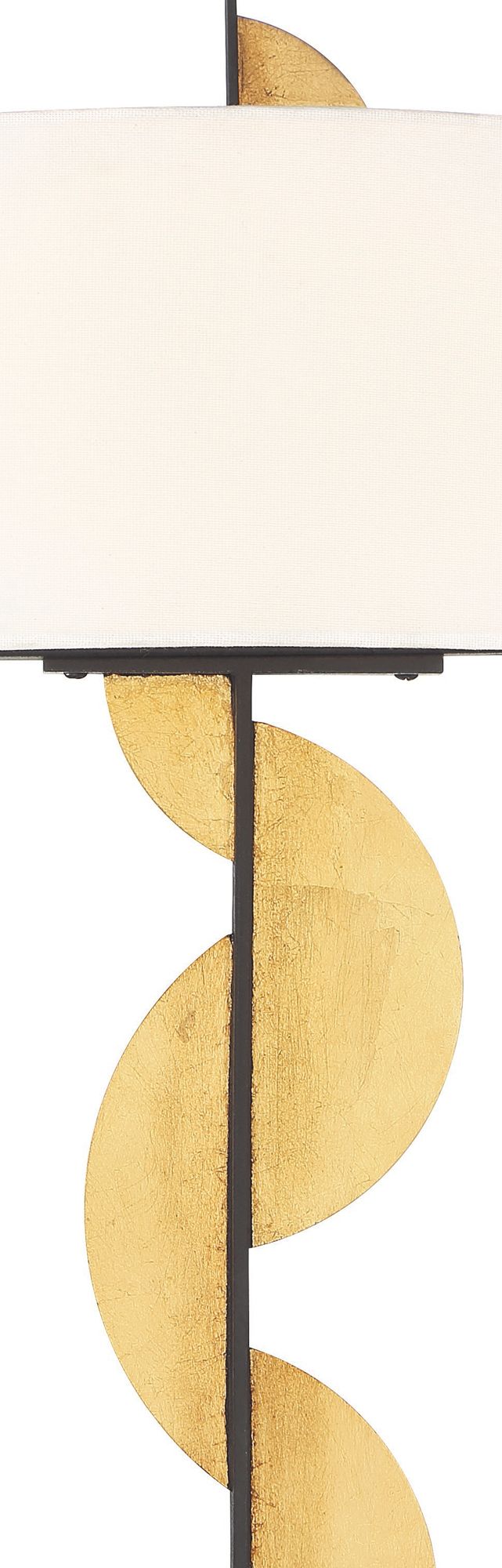 Image 3 Metropolitan Navia LED 2-Light Sand Coal and Ardent Gold Leaf Wall Sconce more views