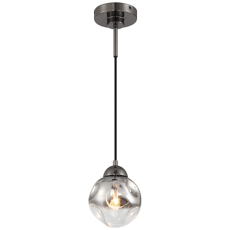 Image 1 Metropolitan Neveh 1-Light 6-in Gun Metal Mini-Pendant