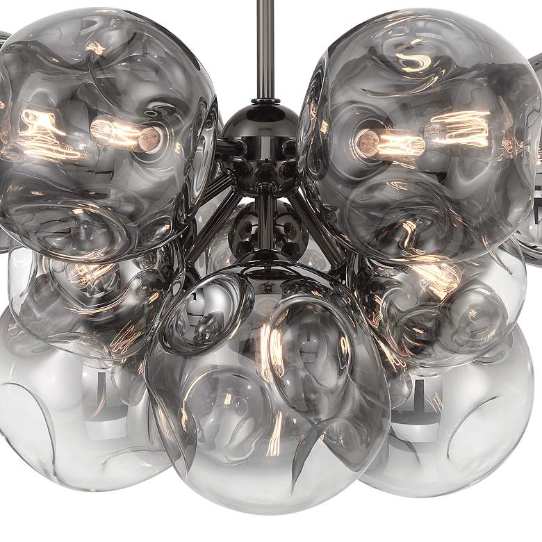 Image 2 Metropolitan Neveh 12-Light 27.63-in Gun Metal Semi-Flush with Glass Shade more views