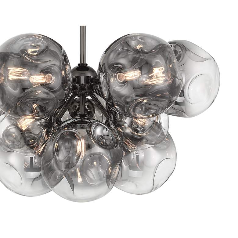 Image 3 Metropolitan Neveh 12-Light 27.63-in Gun Metal Semi-Flush with Glass Shade more views