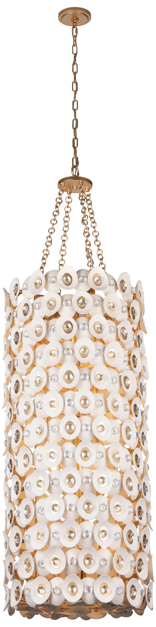 Metropolitan Niu 12-Light Fawn Gold 20.5-in Dia Foyer Pendant