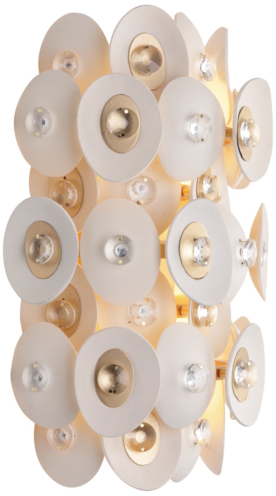Image 3 Metropolitan Niu 2-Lt 11-in Fawn Gold Wall Sconce with White Coconut Shells more views