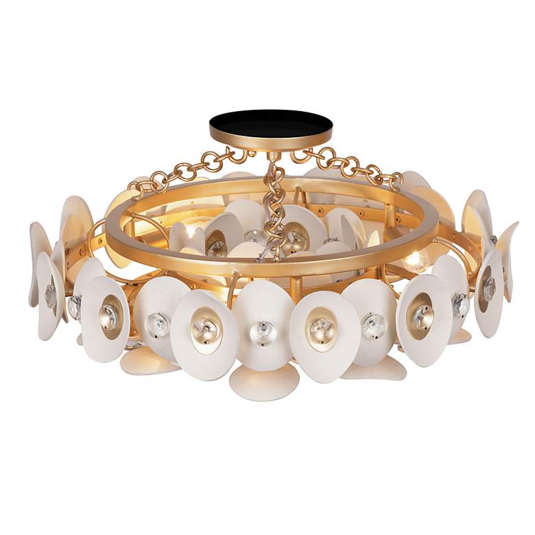 Image 4 Metropolitan NIU 20 1/2" Wide 3-Light Fawn Gold Luxe Ceiling Light more views