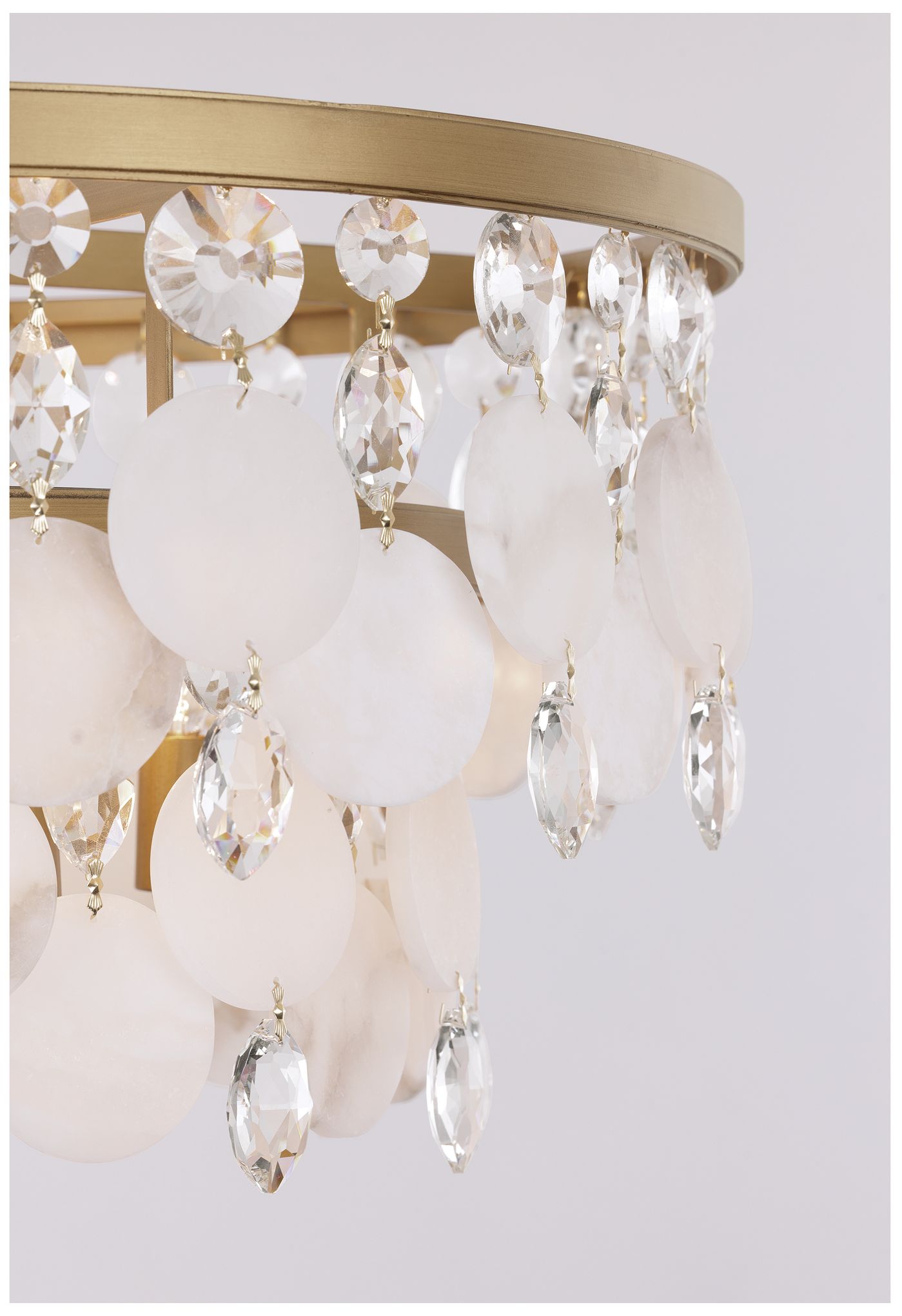 Metropolitan Nova Mara 5-Light 22-in Painted Legacy Brass Semi-Flush Mount