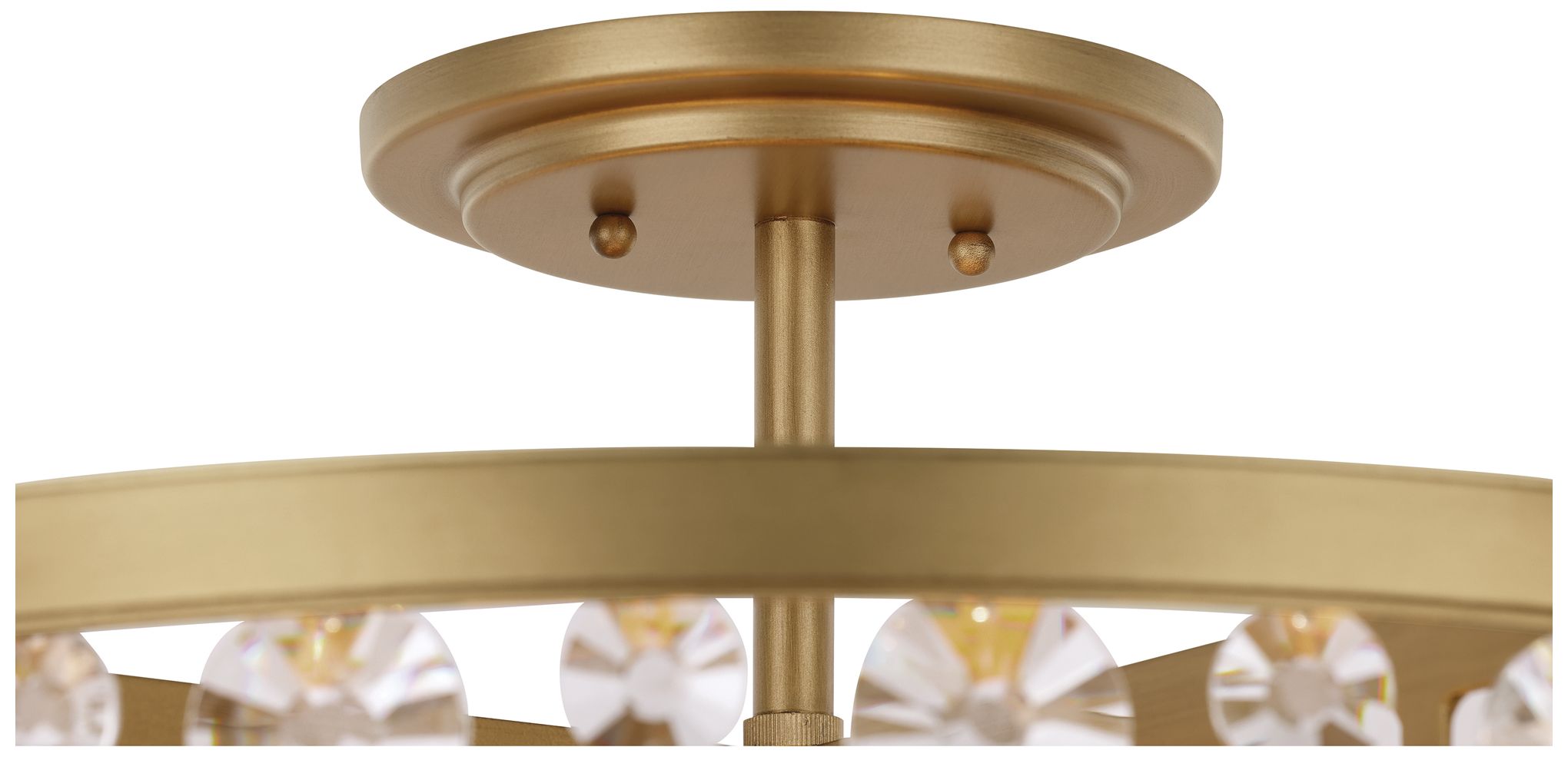 Metropolitan Nova Mara 5-Light 22-in Painted Legacy Brass Semi-Flush Mount