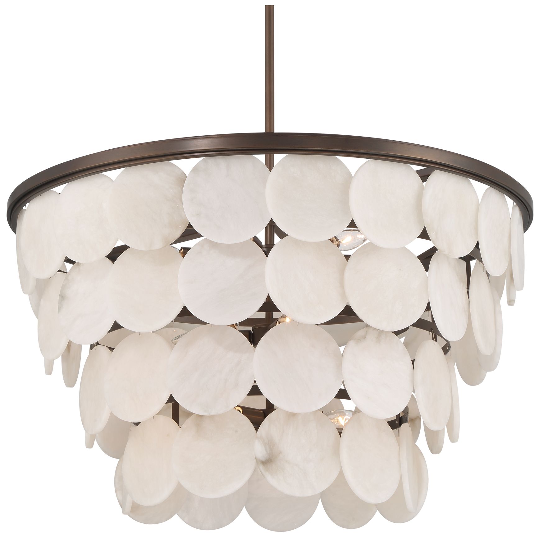Image 2 Metropolitan Olyra 12-Light 31.75-in Plated Dark Bronze Pendant