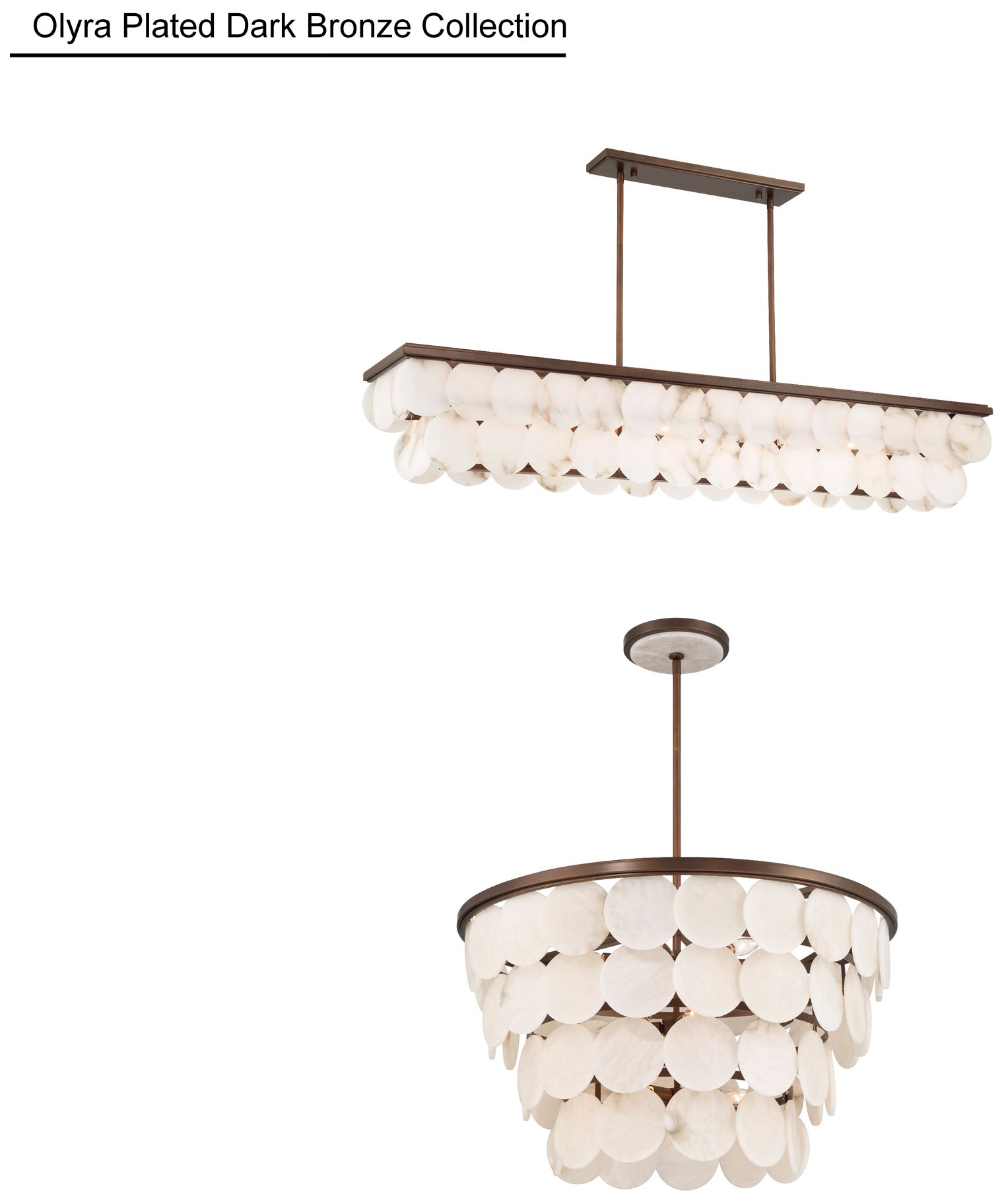 Metropolitan Olyra 12-Light 31.75-in Plated Dark Bronze Pendant