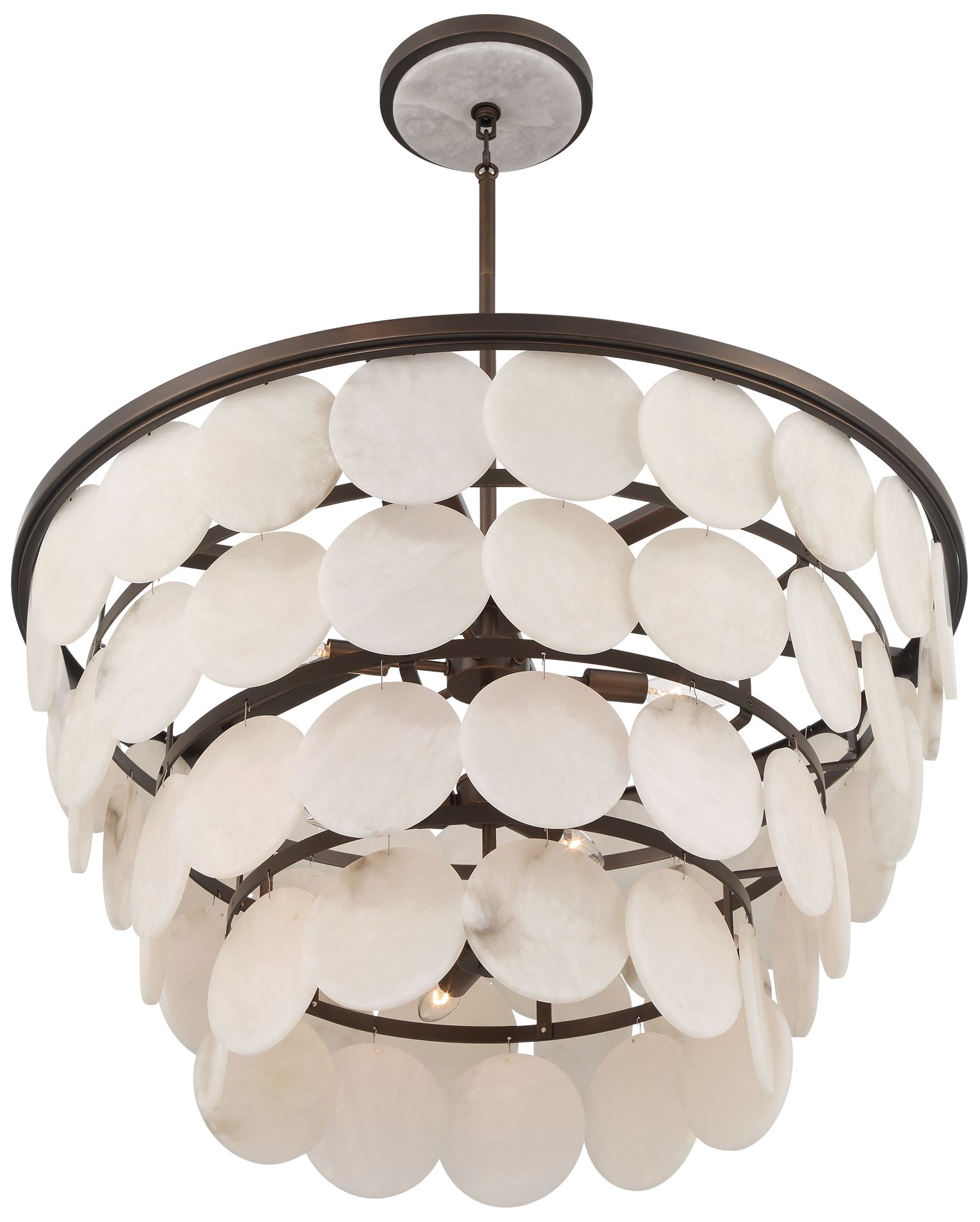 Image 5 Metropolitan Olyra 12-Light 31.75-in Plated Dark Bronze Pendant more views
