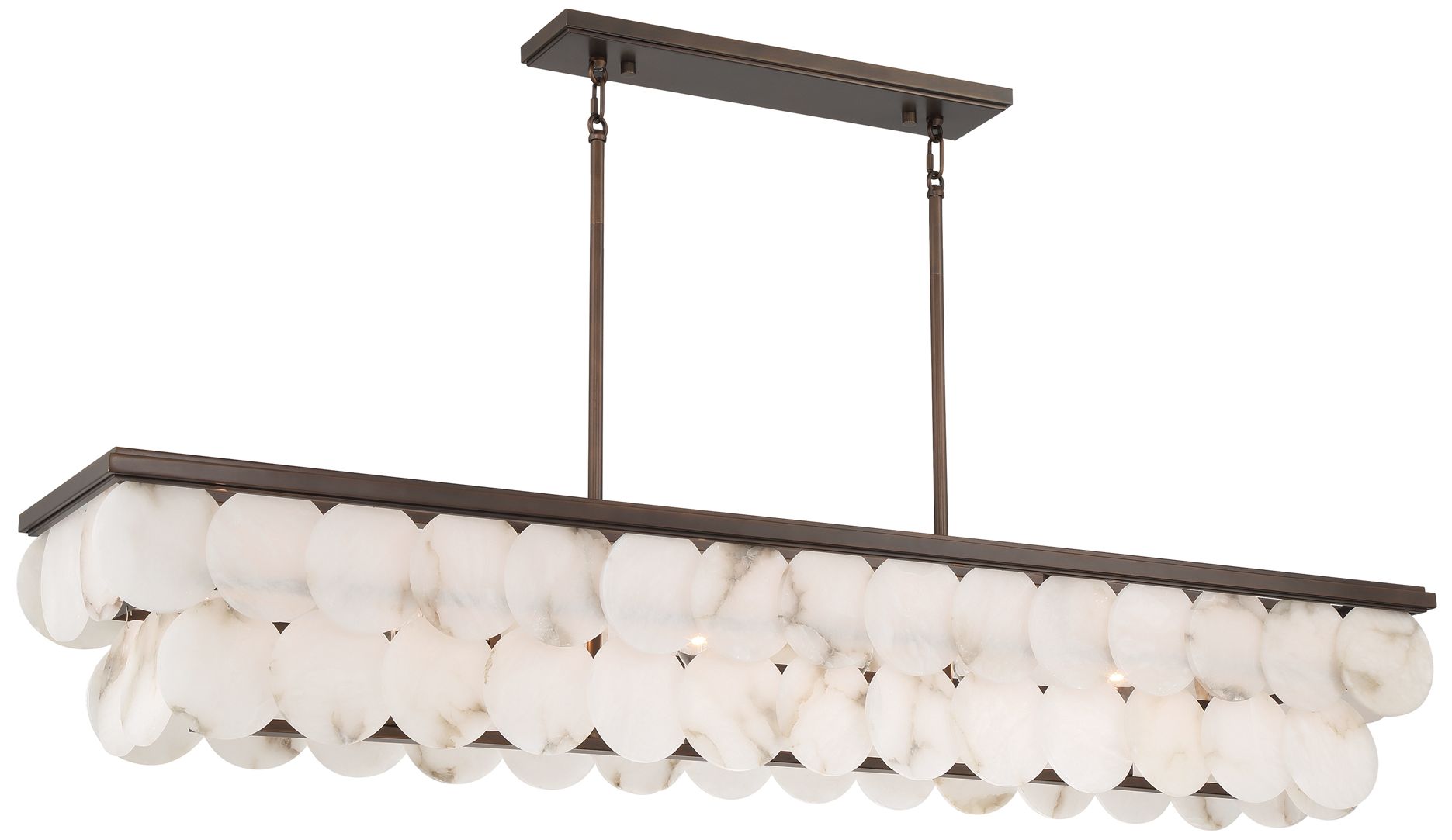 Metropolitan Olyra 8-Light 59.75-in Plated Dark Bronze Linear Chandelier