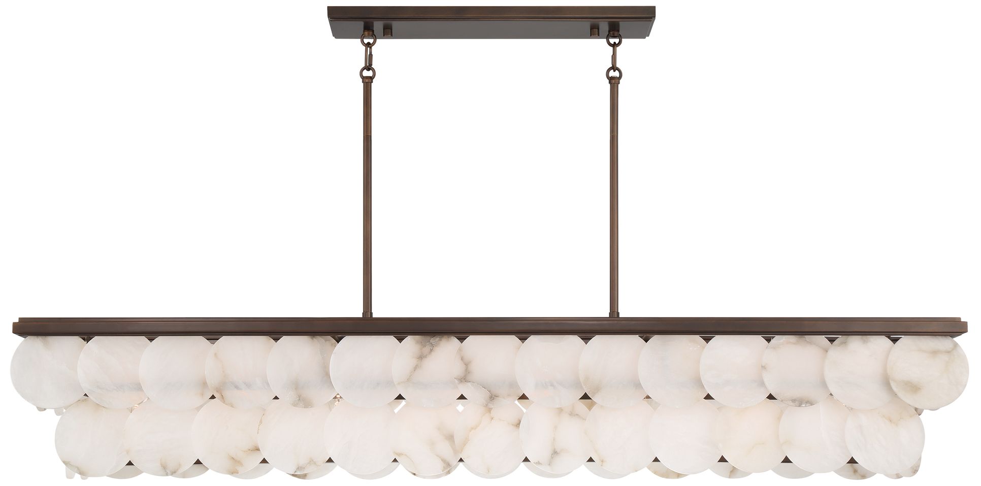 Metropolitan Olyra 8-Light 59.75-in Plated Dark Bronze Linear Chandelier