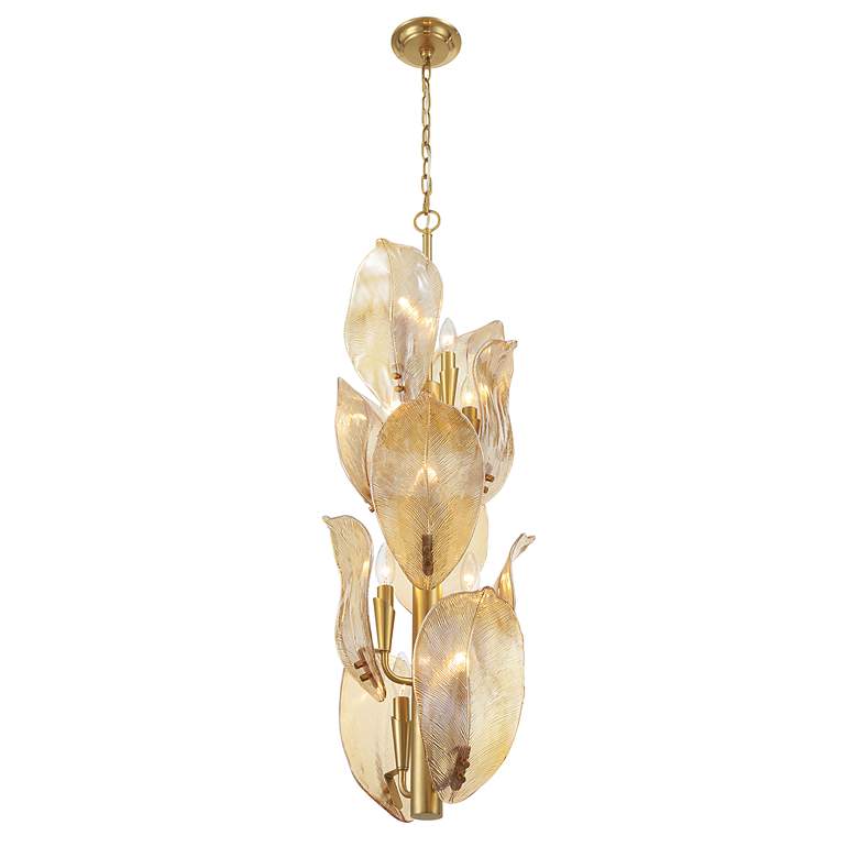 Image 5 Metropolitan Orchid 10-Light 13-in Legacy Brass Indoor Pendant more views