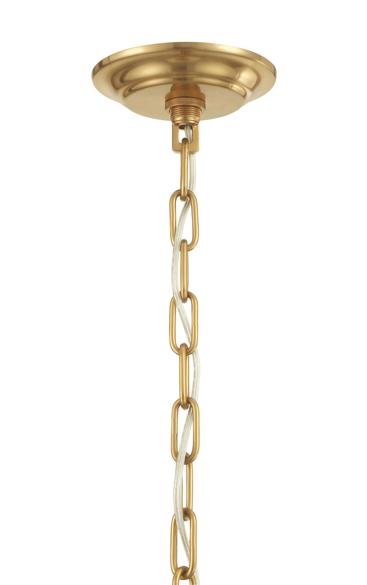 Image 6 Metropolitan Orchid 10-Light 13-in Legacy Brass Pendant with Handmade Glass more views