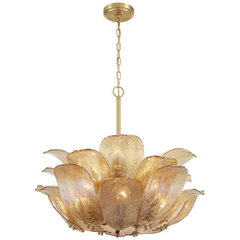 Image 1 Metropolitan Orchid 10-Light 28.5-in Legacy Brass Indoor Pendant