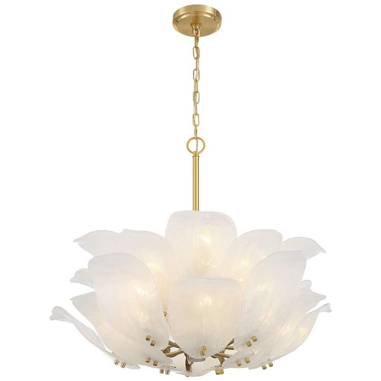 Image 1 Metropolitan Orchid 10-Light 28.5-in Legacy Brass Indoor Pendant