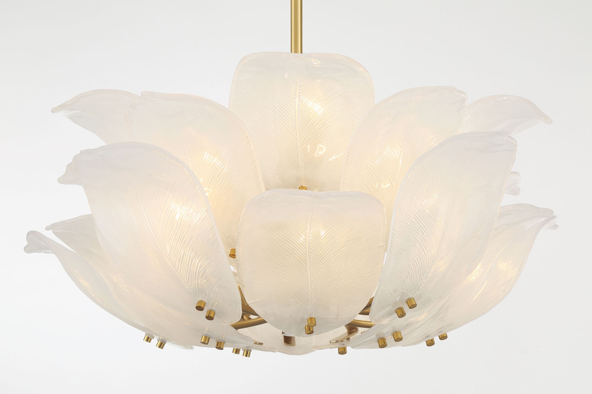 Image 4 Metropolitan Orchid 10-Lt 28.5-in Legacy Brass Pendant with Handmade Glass more views