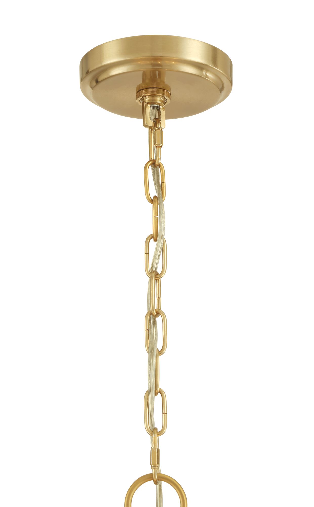 Image 5 Metropolitan Orchid 10-Lt 28.5-in Legacy Brass Pendant with Handmade Glass more views