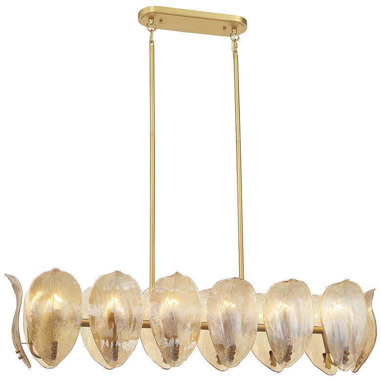 Image 1 Metropolitan Orchid 14-Light 11.75-in Legacy Brass Indoor Island Chandelier