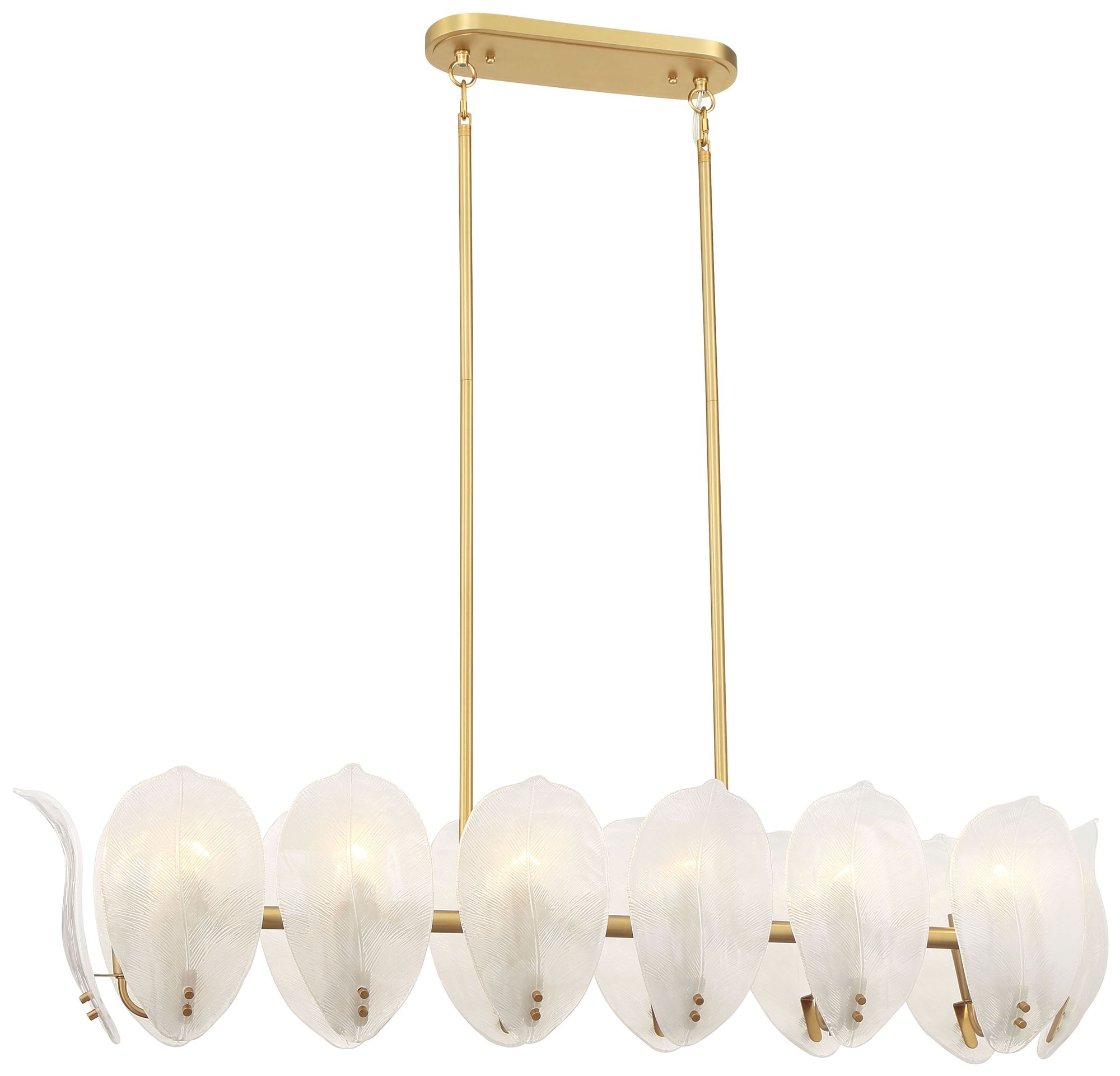 Metropolitan Orchid 14-Lt 48-in Legacy Brass Linear Chandelier with Glass